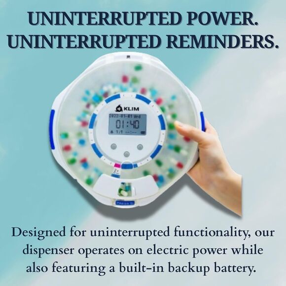 KLIM Smart 28 days Pill Dispenser Machine w/Alarm + WiFi App Monitoring NEW - Picture 6 of 9